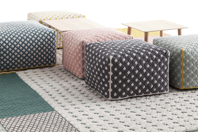 Woven Siali by Charlotte Lancelot for Gan (footstools) small