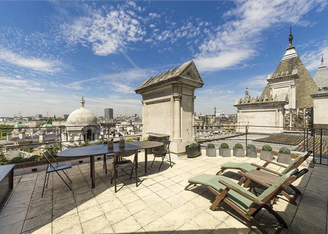 roof terrace with a view
