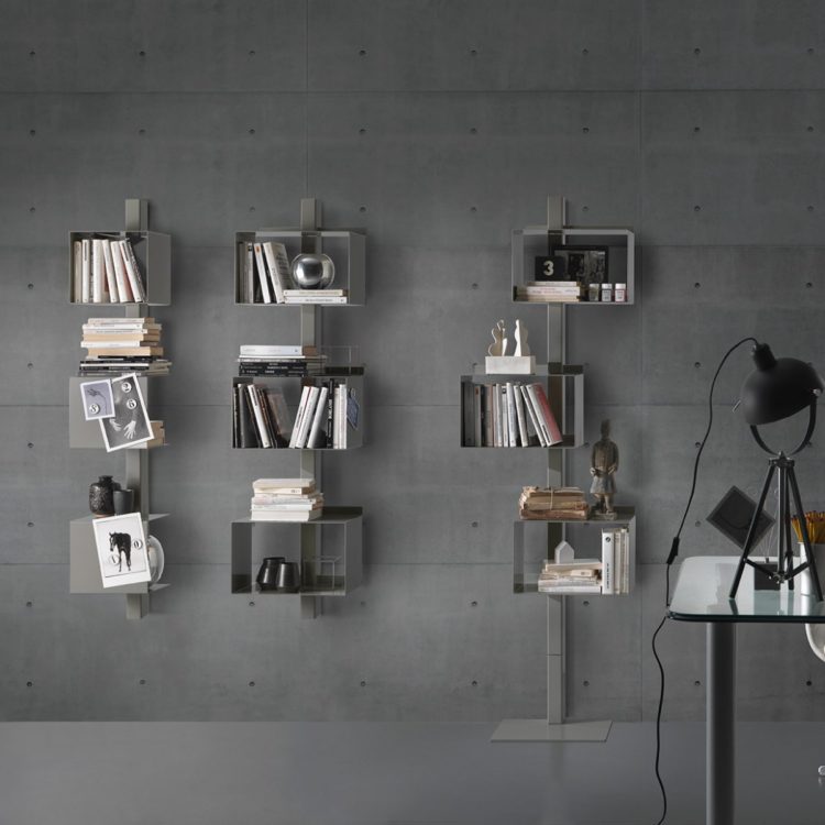 steel bookshelves