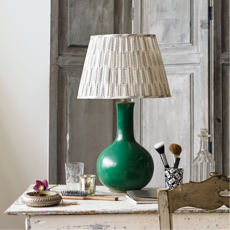 green table lamp by pooky lighting