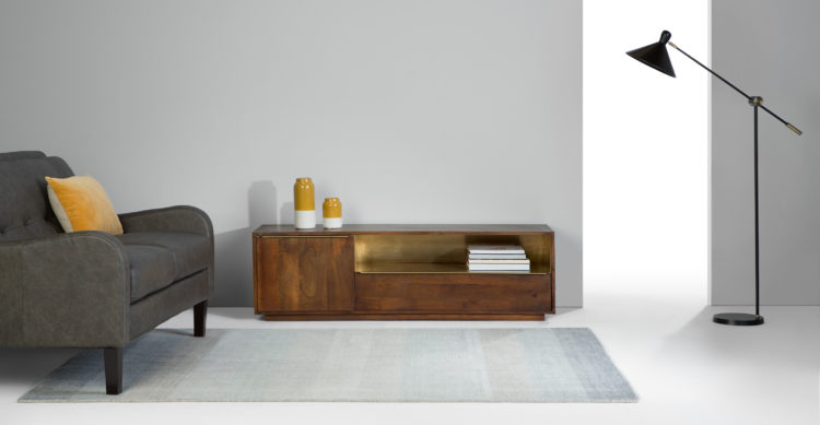 wood and brass sideboard from made.com