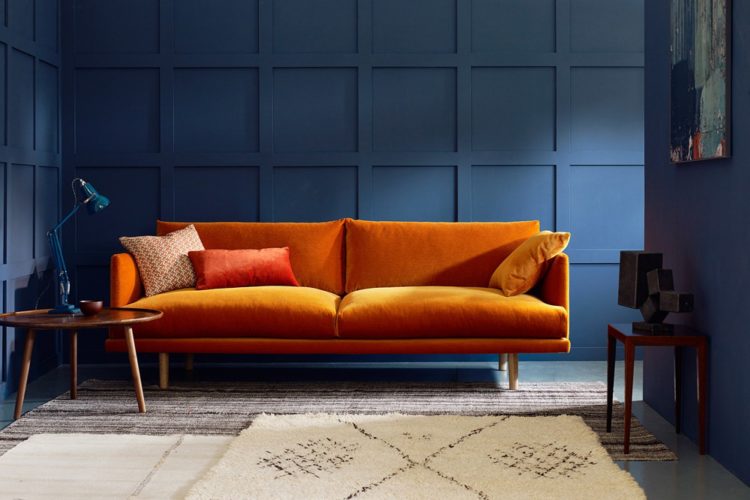 orange modern sofa by loveyourhome