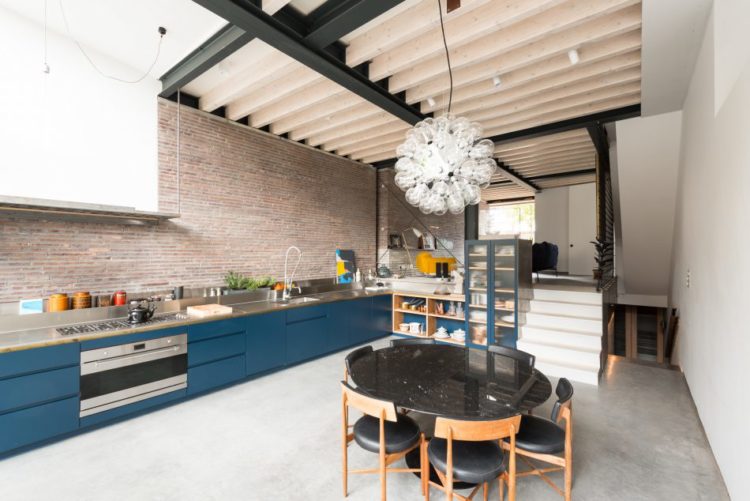 blue-kitchen-and-exposed-beams
