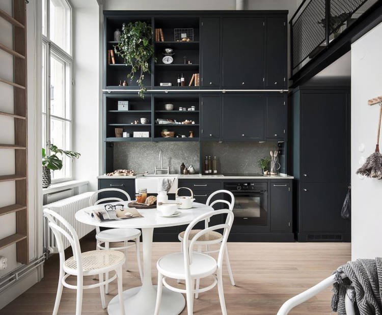 black kitchen cupboards photo by Kronfoto styled by designtherapy.se