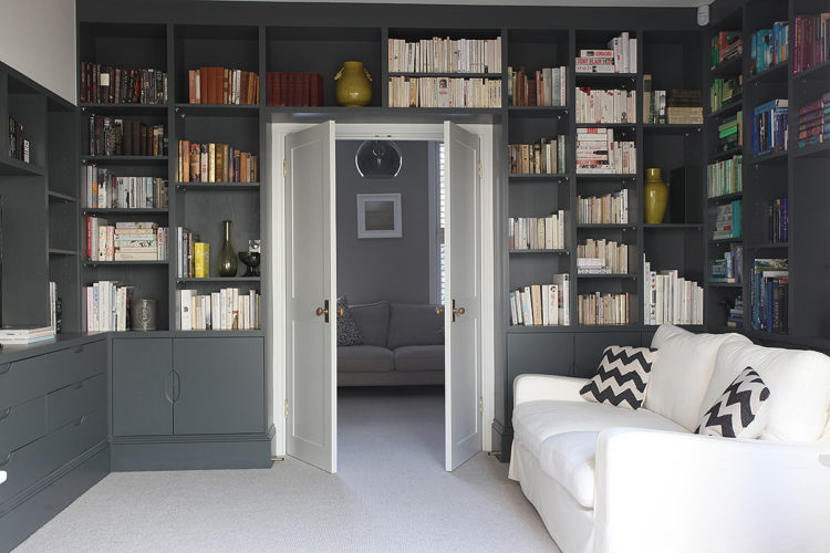 black bookshelves battersea location via light location s