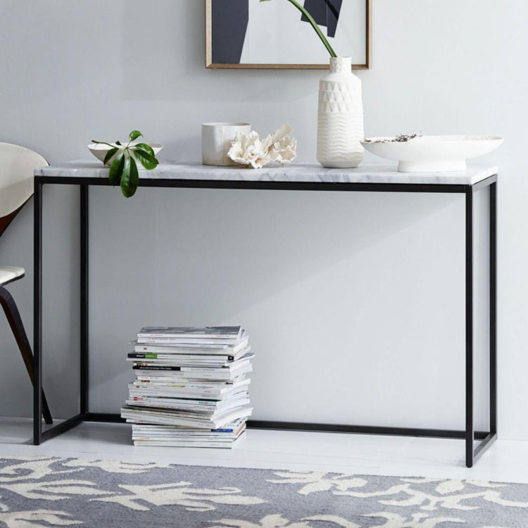 a narrow console table is perfect for the hall westelm