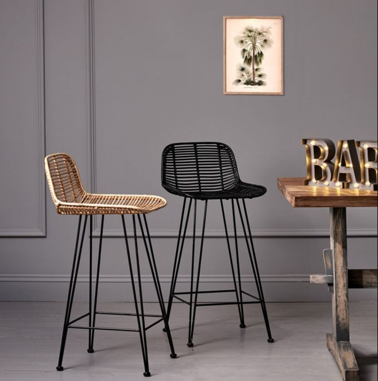 rattan bar stool from graham and green 