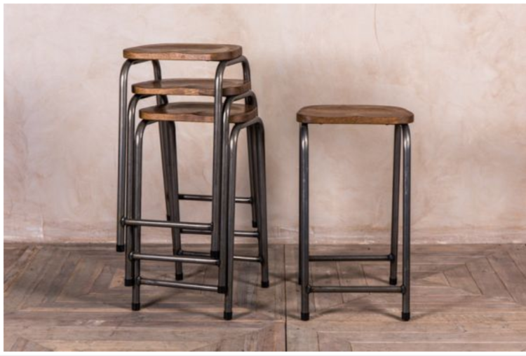 metal laboratory stool via peppermill antiques