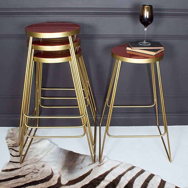 rouge brass bar stools from mia fleur