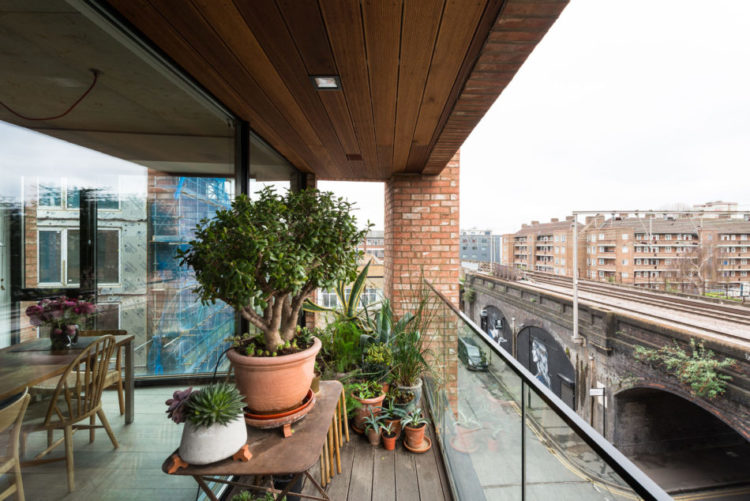 balcony with plants