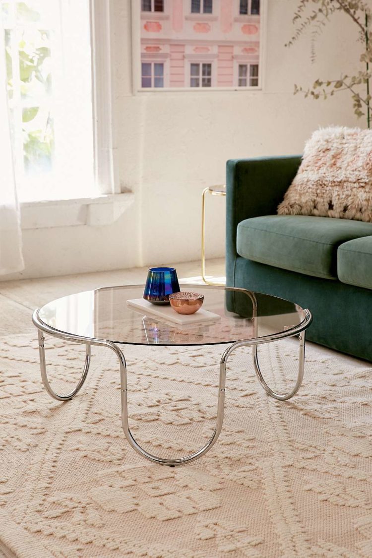glass coffee table from urban outfitters