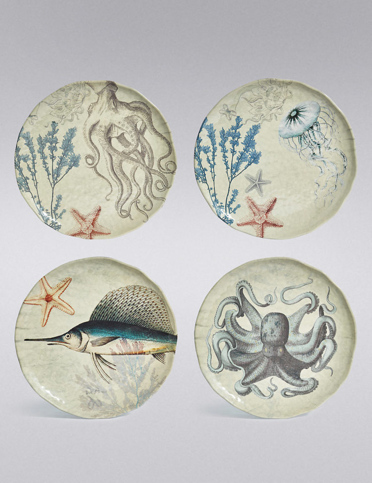nautical melamine dinner plates from m and s