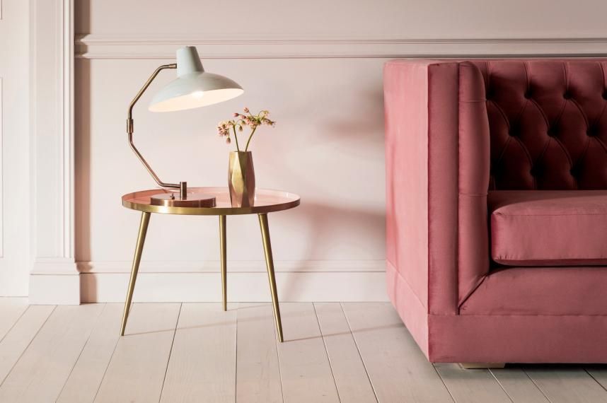 pink side table from perch and parrow