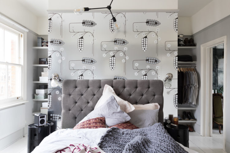 grey bedroom photographed by Paul Craig styled by Kate Watson-Smyth