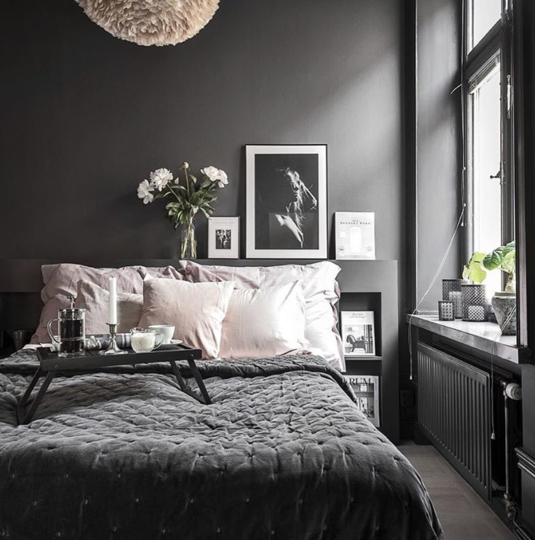 dark grey bedroom styled by interiorbyfredrica image by kronfoto