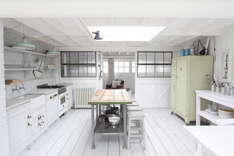 white kitchen in camber via lightlocations