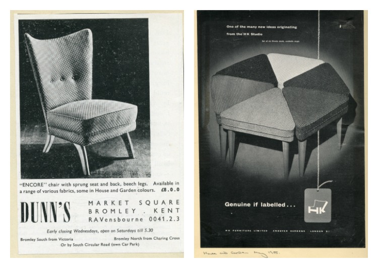 original advertising for the encore chair and oracle stool