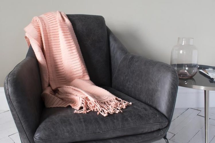 blush pink throw from perch and parrow