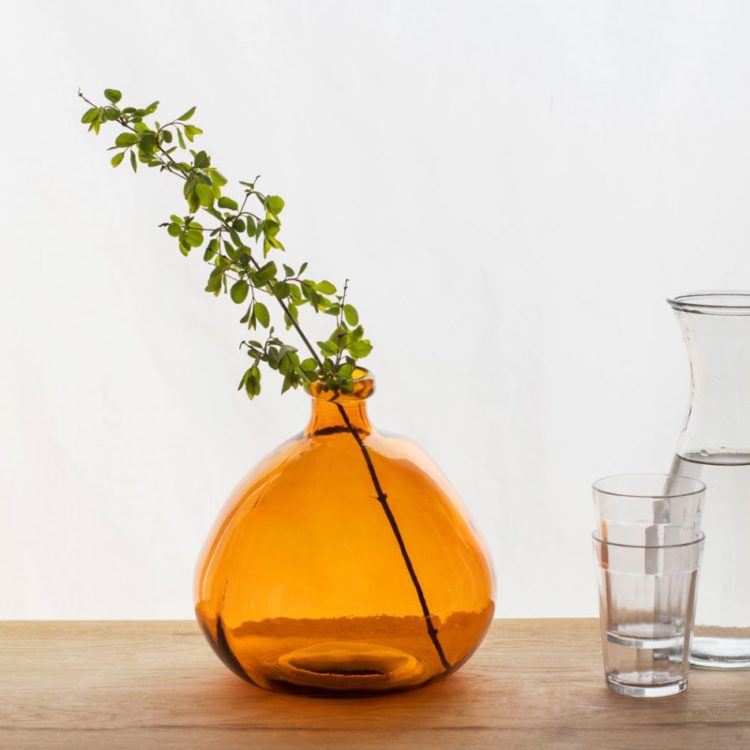 bubble vase in amber from graham and green
