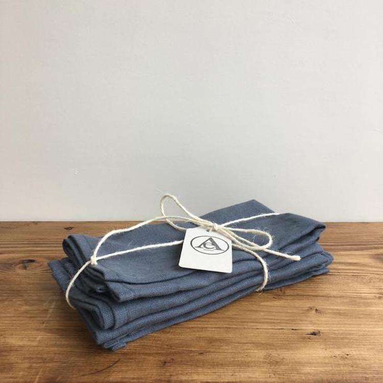 linen napkins from aerende's bespoke range launched for Hertfordshire refugees with clients now including Petersham nurseries