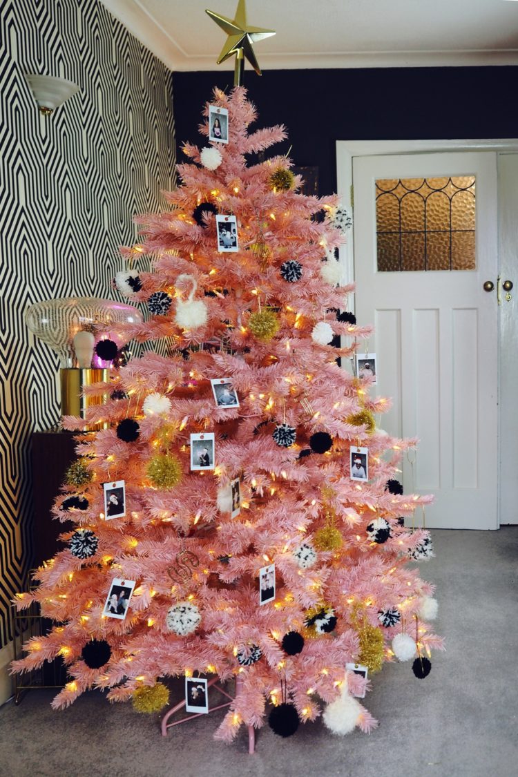 pink christmas tree by sarah akwisombe