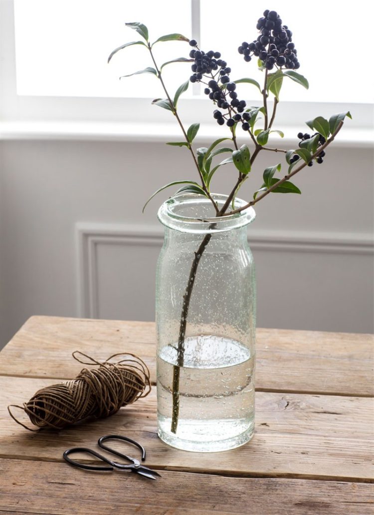 Sennen recycled glass vase from Garden Trading for £24