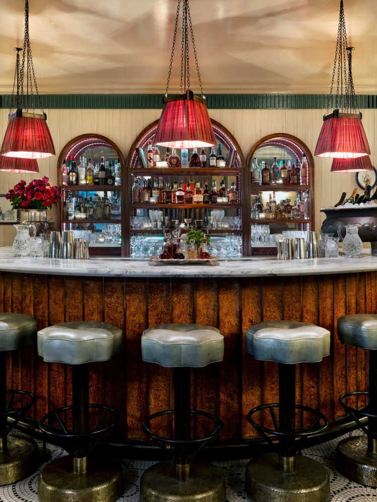 The champagne bar at Kettners Townhouse designed by Linda Boronkay photography Soho House