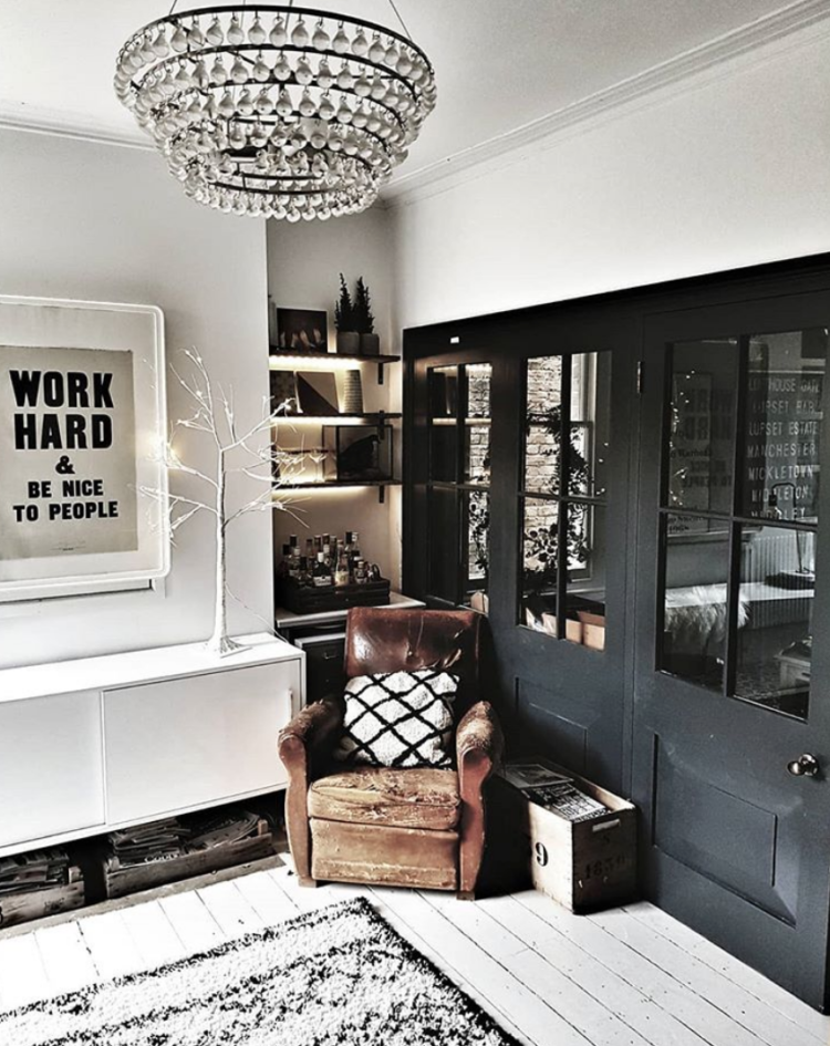 black cupboard and white walls by @malmo_and_moss