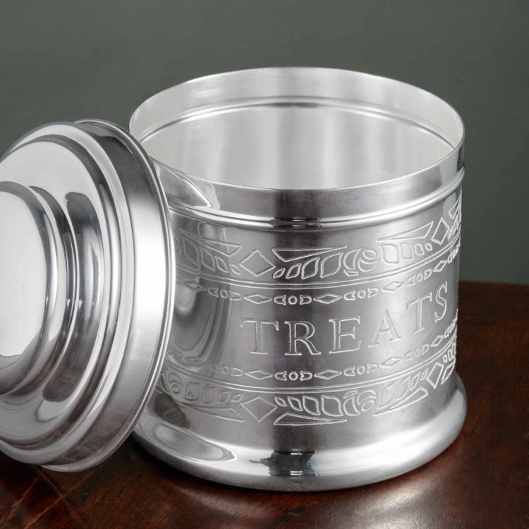 silver treats tin from soho home