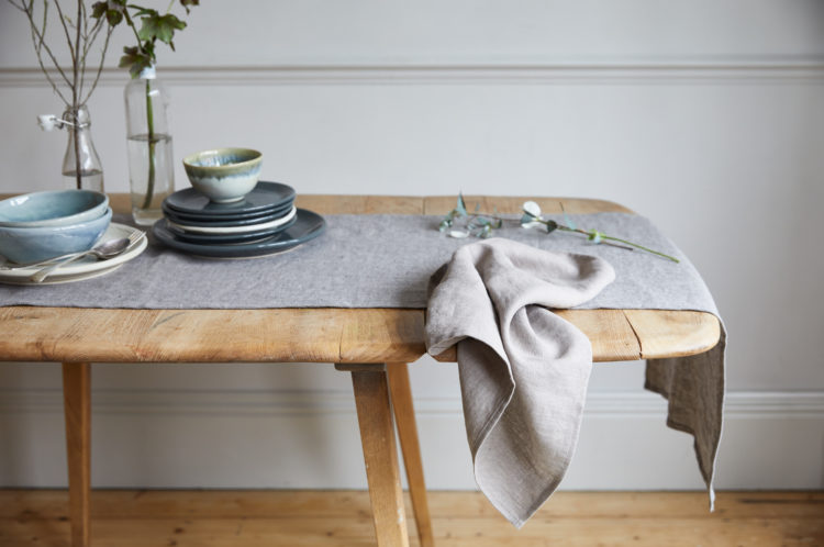 Napkins in dusky rose or oatmeal, £9.50 for 1 or £18 for set of two