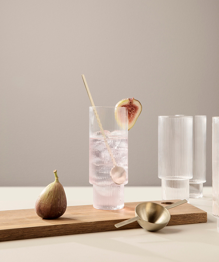 tall ripple glasses  from ferm living