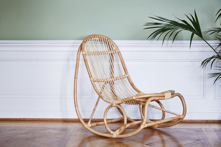 Nanna Ditzel's classic rattan chair (based on the shape of the body) was designed in 1969 and is available from Att Pynta for £895