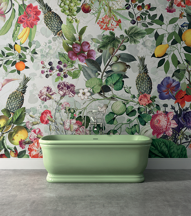 Botanica Wallpaper and Hollywood tub by Devon&Devon