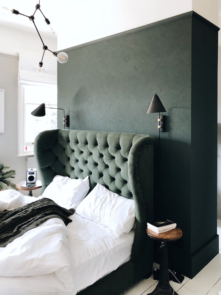 green feature wall by madaboutthehouse.com