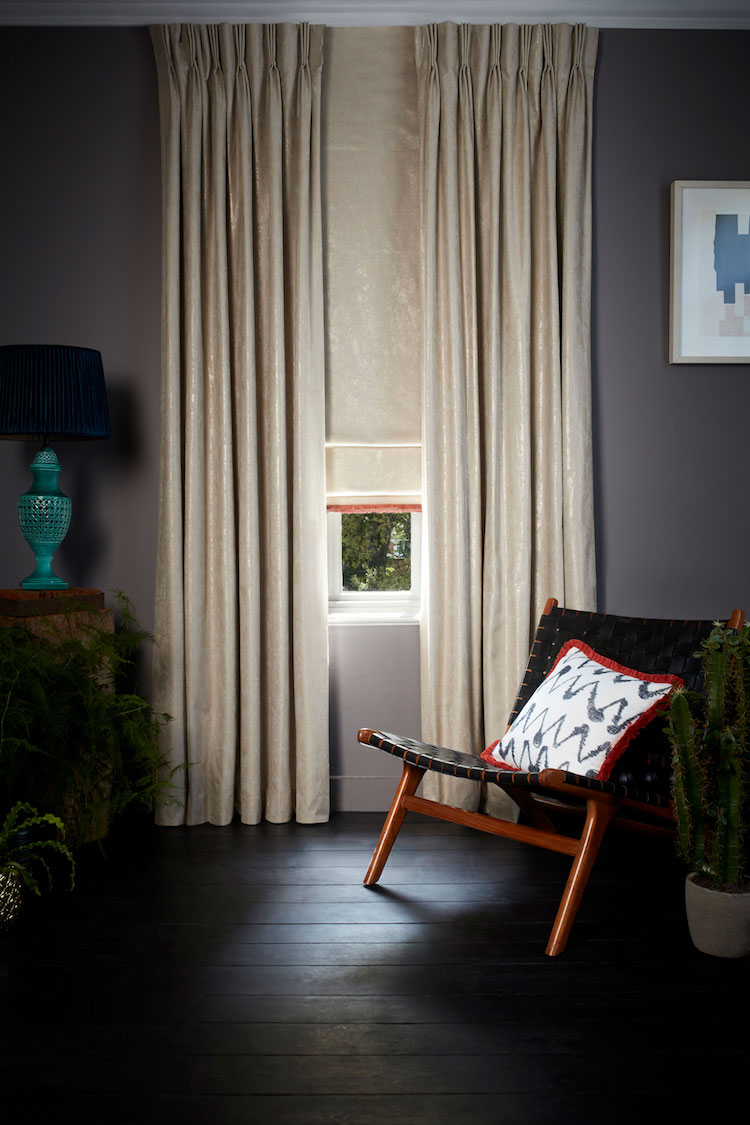 AbigailAhernxHillarys lucien dust curtains and blind with amour frige and wolfe smoulder cushion