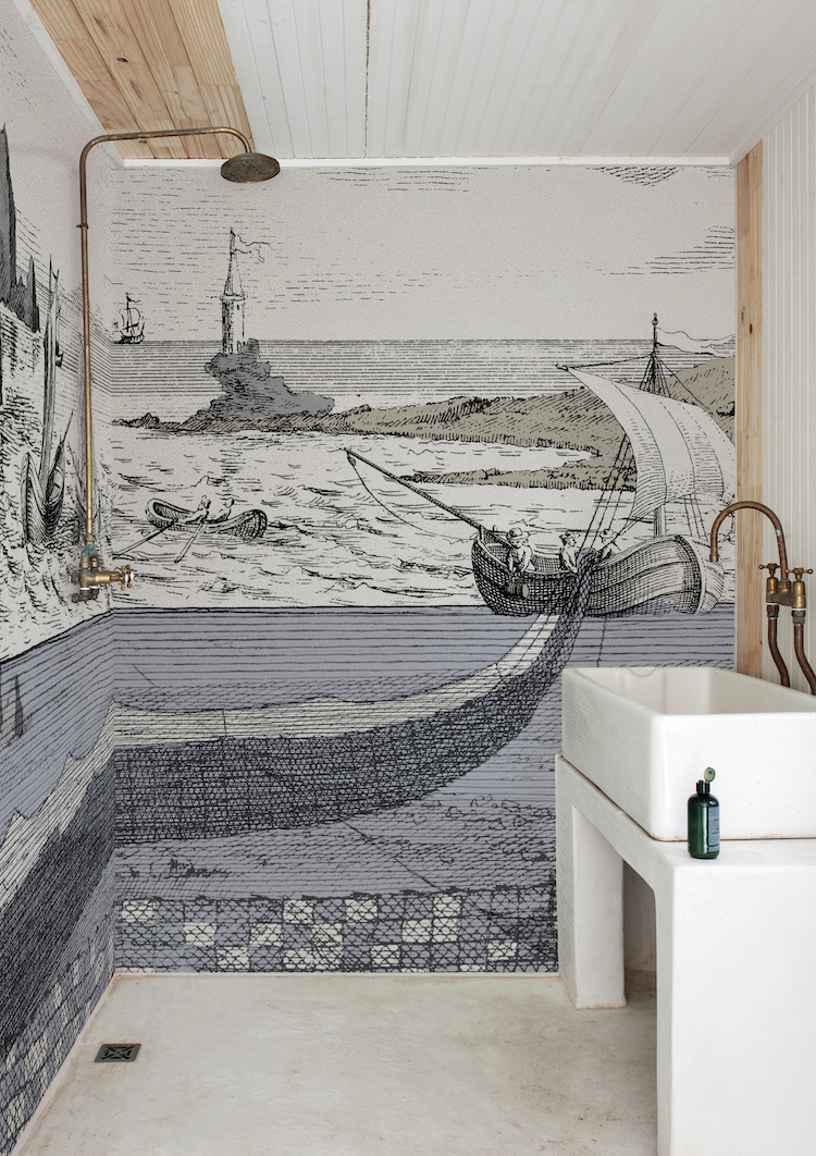 Bathroom wallpaper ideas 