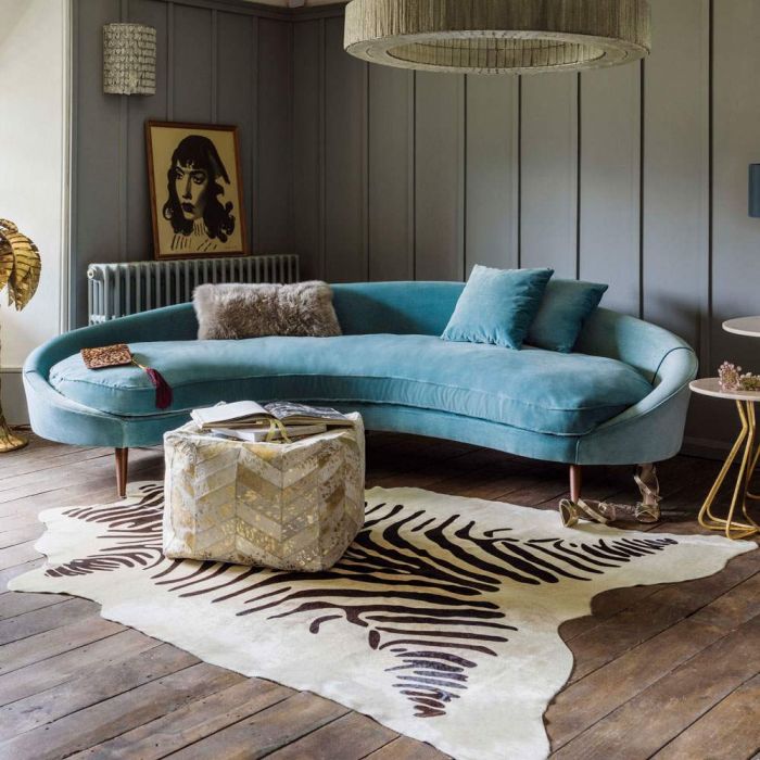 zebra print cowhide rug from graham and green