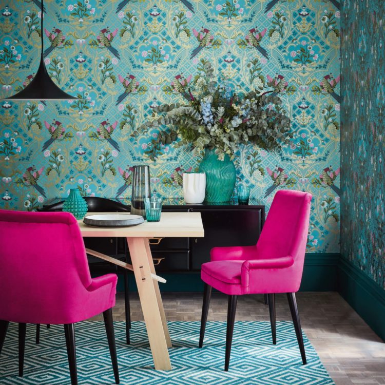brodsworth empress wallpaper by little greene styled by Sally Denning and photographed by Mark Scott