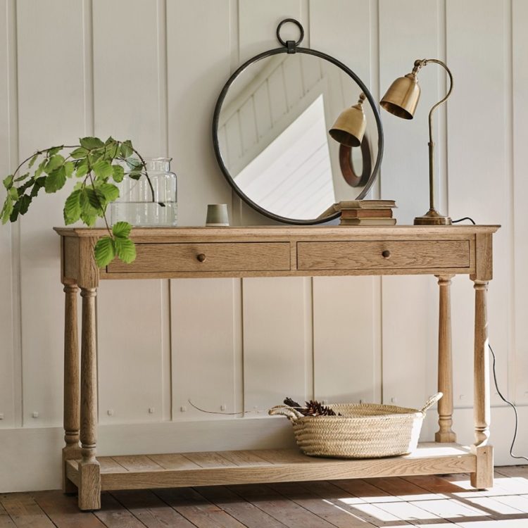 oak console table from rowen and wren