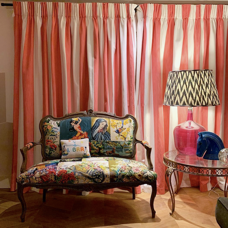 readymade and adapted habitat curtains at the home of Sophie Robinson