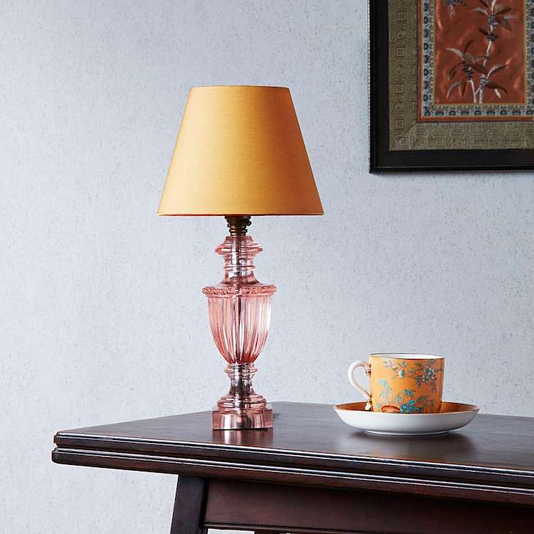 urnie lamp in blush pink resin from pooky