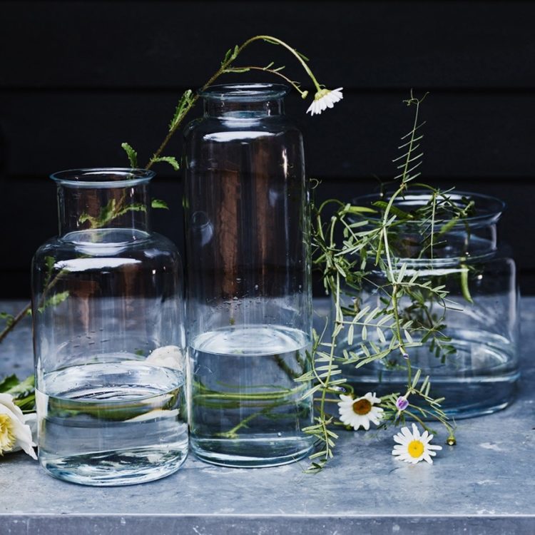 recycled bottle vases from rowen and wren