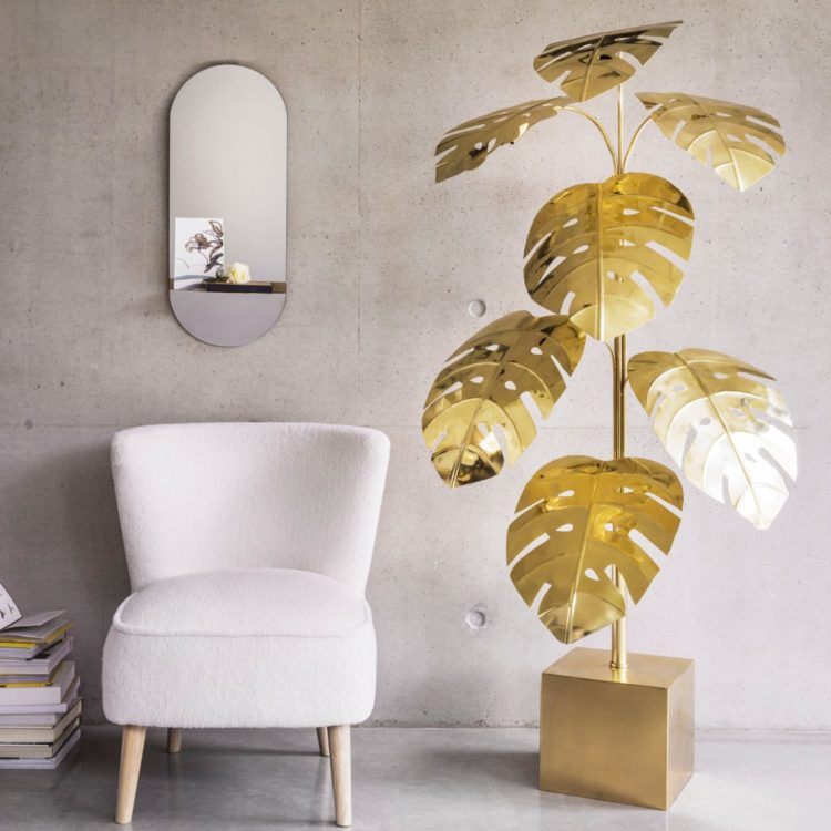 monstera brass lamp from graham and green