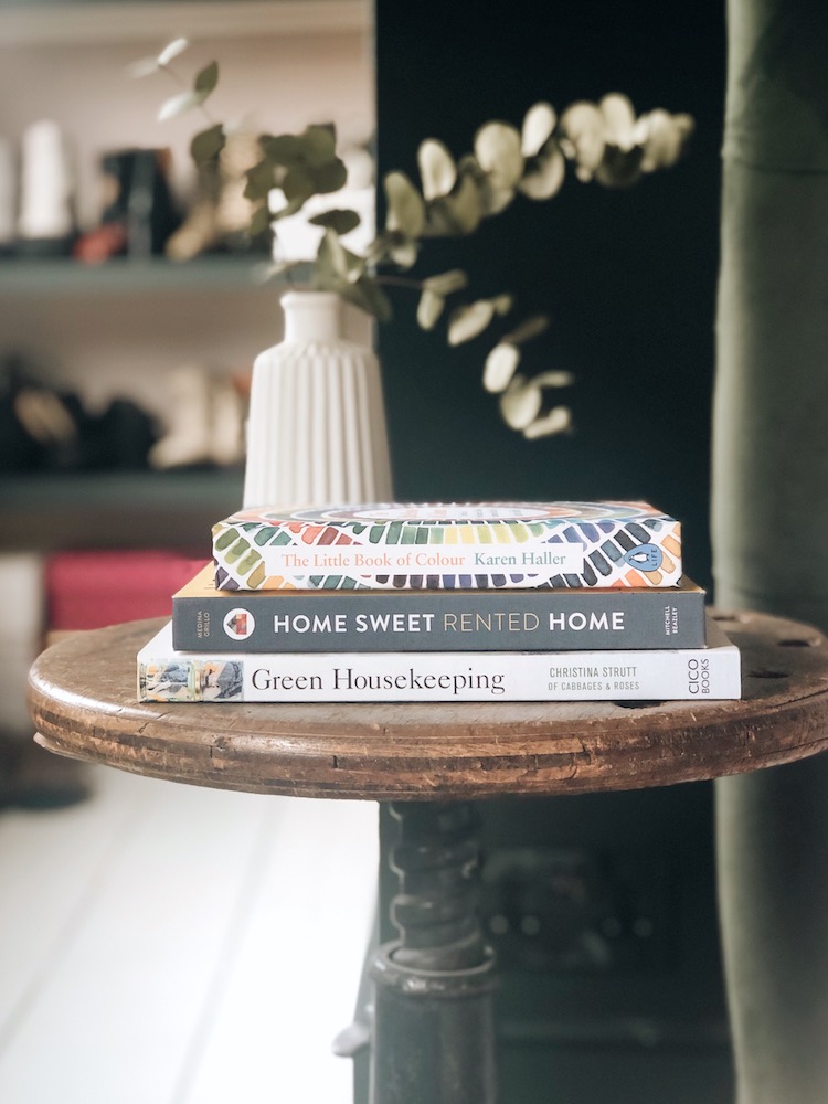 Kate Watson-Smyth and Sophie Robinson review three new interior books, shown here on Kate's side table for the Great Indoors podcast. #podcast #thegreatindoors #madaboutthehouse