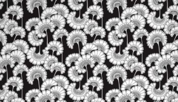 This graphic monochrome floral wallpaper has been taken from the Florence Broadhurst archives for a revival collection by Rebecca Lawrence and team. #madaboutthehouse #florencebroadhurst #floralwallpaper