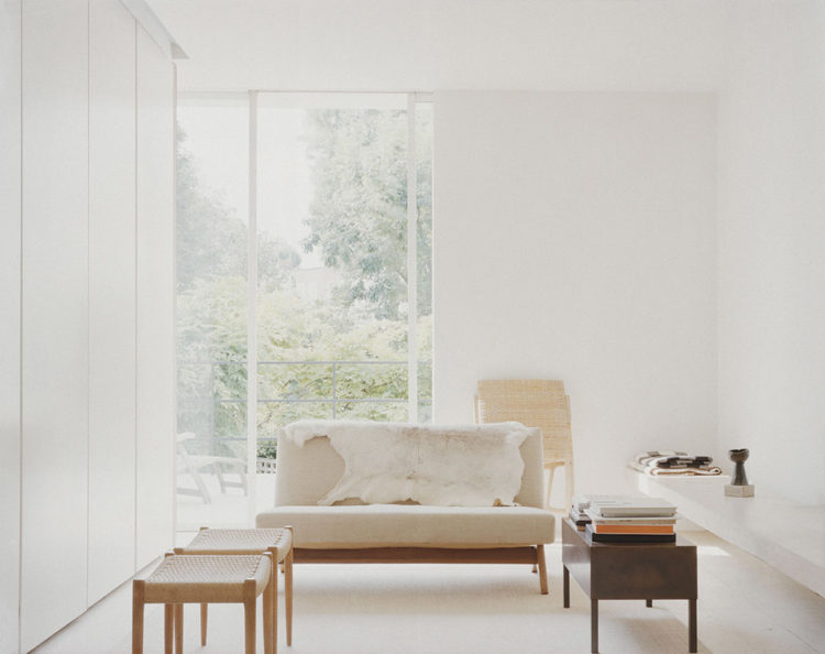 the minimal home of the architectural designer John Pawson via Dezeen for Port Magazine