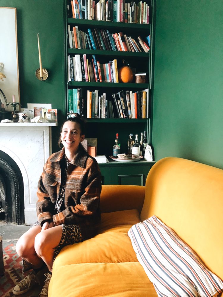laura jackson in her green sitting room