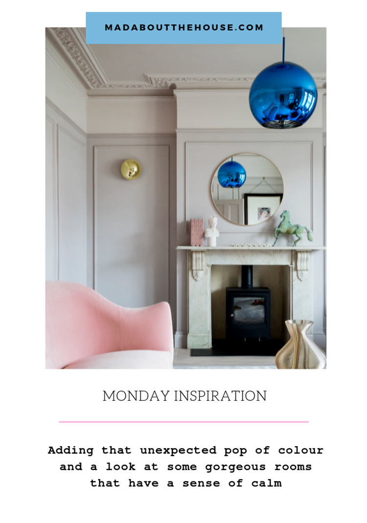 Kate Watson-Smyth looks at unexpected pops of colour and rooms with a sense of calm. #livingroom #madaboutthehouse