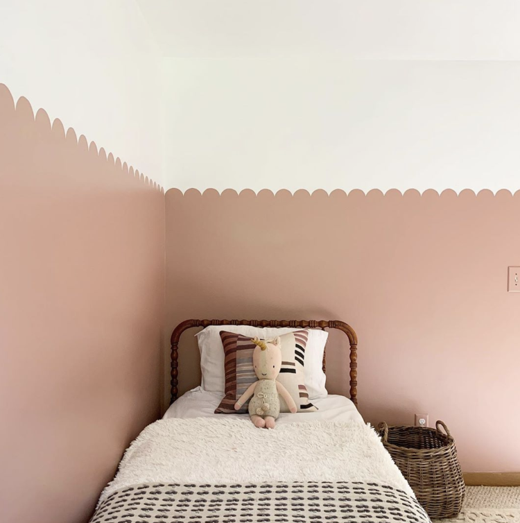 scalloped wall painting by @brepurposed