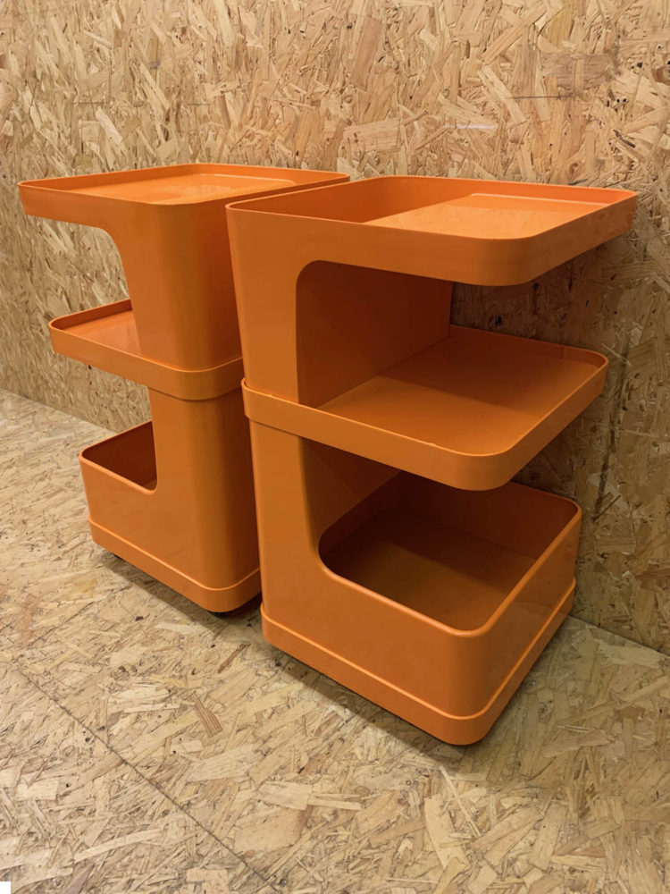 orange plastic side tables from junkdeluxe